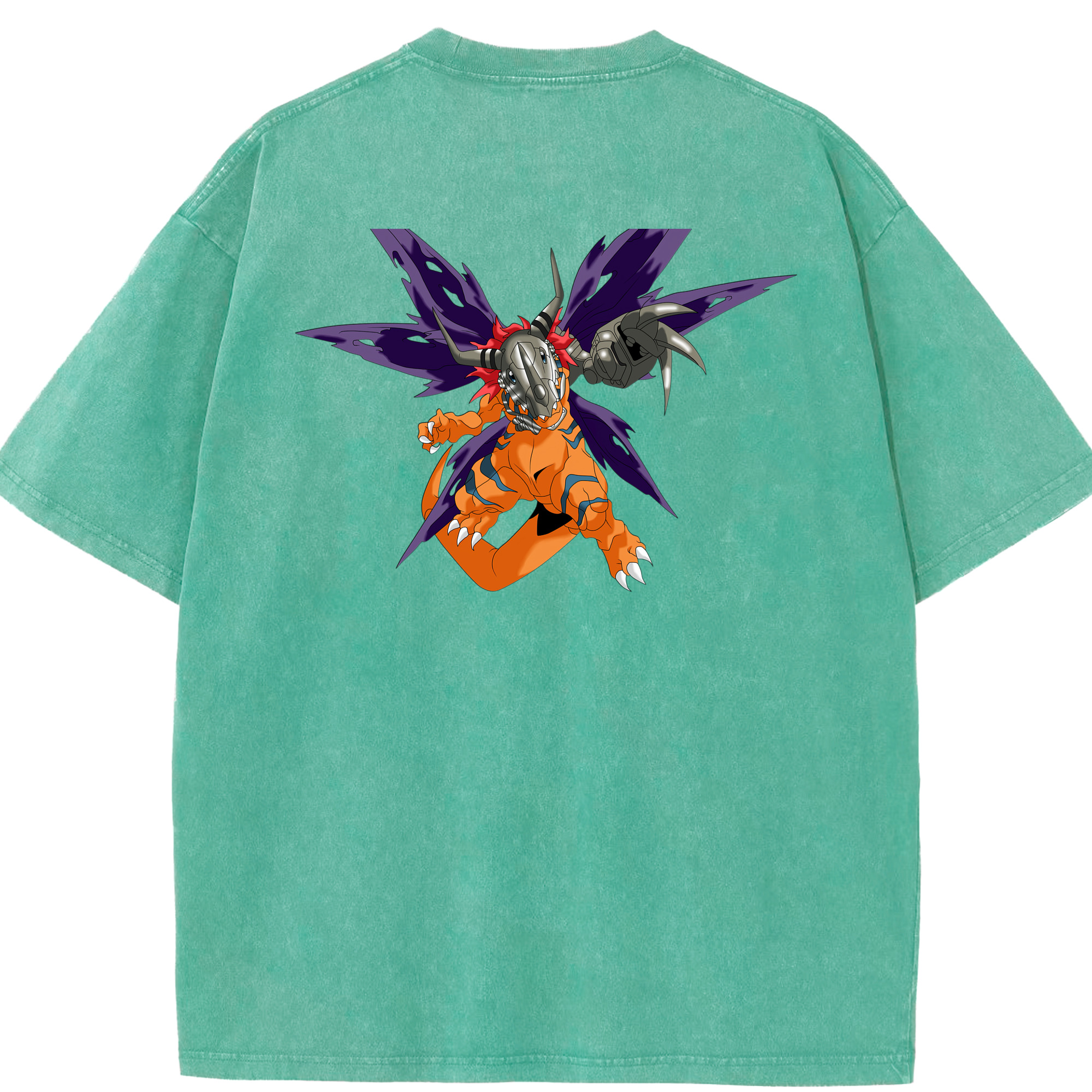 （画像用） Digimon デジタルモンスター/デジモン 綿100% ヴィンテージ風 半袖Tシャツ（背面プリント）